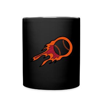 Throw the Heat Baseball Home Run Geschenk - Tasse einfarbig - Schwarz - Vorne