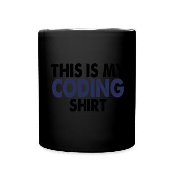 Coding Nerd Computer programmieren - Tasse einfarbig - Schwarz - Vorne