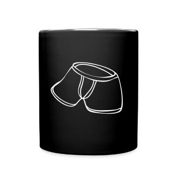 Boxershorts - Tasse einfarbig - Schwarz - Vorne
