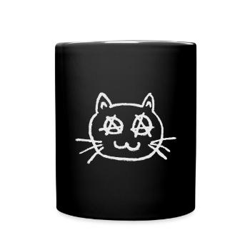 #cat - Full Colour Mug - black - Front