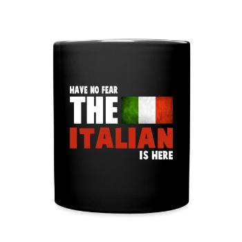 Drôle ne craignez rien L'italien est là - Mug uni - noir - Devant