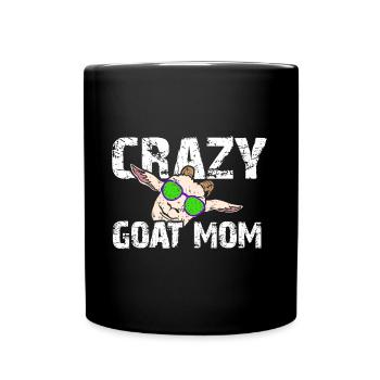 Maman folle de chèvre | maman folle de chèvre - Mug uni - noir - Devant