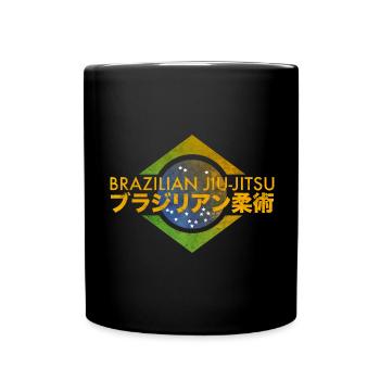 Brazilian Jiu-Jitsu Couleurs Brésil - Mug uni - noir - Devant