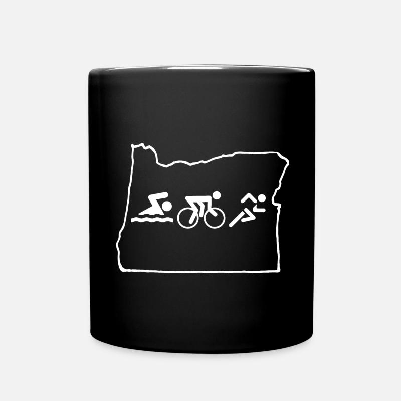 Triathlet Sport-Grafik - Tasse einfarbig - Schwarz