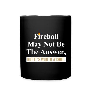Fireball Quote Graphic - Full Colour Mug - black - Front
