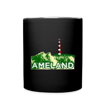 Leuchturm Ameland Holland Strand - Tasse einfarbig - Schwarz - Vorne