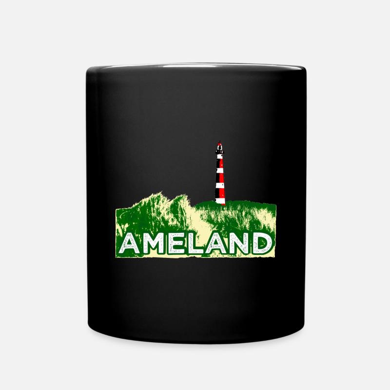 Leuchturm Ameland Holland Plage - Mug uni - noir