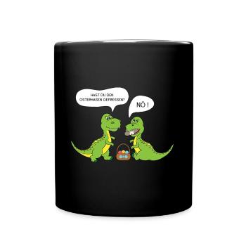 Did you eat the Easter ? Dinosaur - Full Colour Mug - black - Front