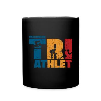 Nachwuchs Triathlon Triathlet Baby Junge Kinder - Tasse einfarbig - Schwarz - Vorne