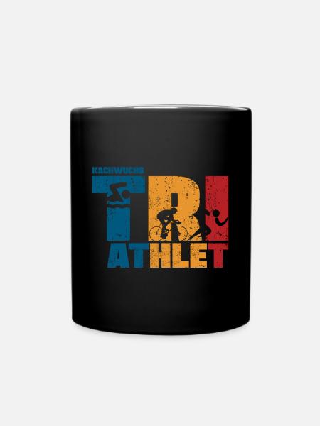Nachwuchs Triathlon Triathlet Baby Junge Kinder - Tasse einfarbig - Schwarz