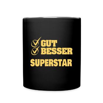 Bonne meilleure superstar - Mug uni - noir - Devant