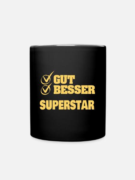 Gut Besser Superstar - Tasse einfarbig - Schwarz