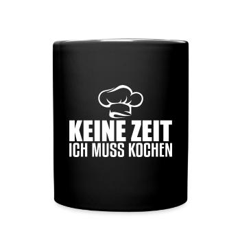 Kochen - Tasse einfarbig - Schwarz - Vorne
