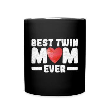 Best Twin Mom ever Design für eine Mutter von - Tasse einfarbig - Schwarz - Vorne