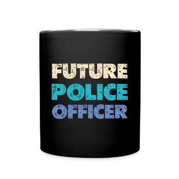 Future Policeman Cop Law Enforcement Lovers - Full Colour Mug - black - Front