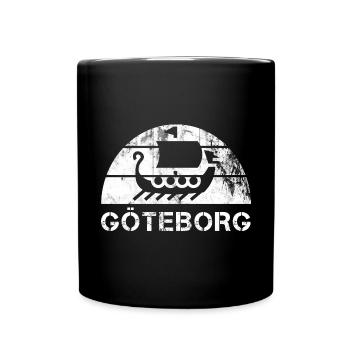 Viking Ship Gothenburg Sweden Sverige Gift - Full Colour Mug - black - Front