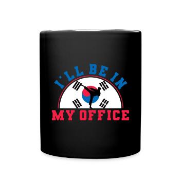 TKD Korean Martial Arts Tae Kwon - Tasse einfarbig - Schwarz - Vorne