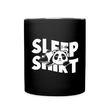 Panda Sleep Shirt / Panda Schlaf Shirt - Full Colour Mug - black - Front