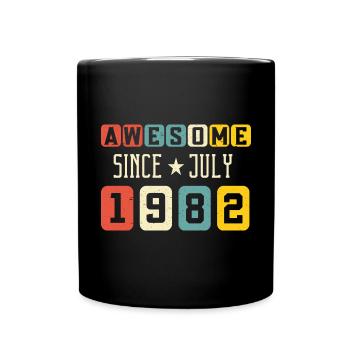 Juli 1982 - 40. Geburtstag Geschenk. Awesome. - Tasse einfarbig - Schwarz - Vorne