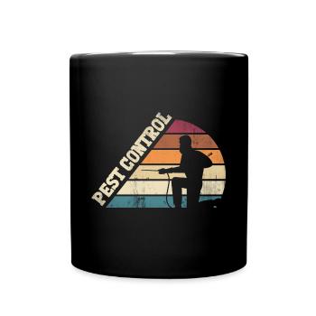 Pest Control Technician Exterminator Silhouette - Tasse einfarbig - Schwarz - Vorne