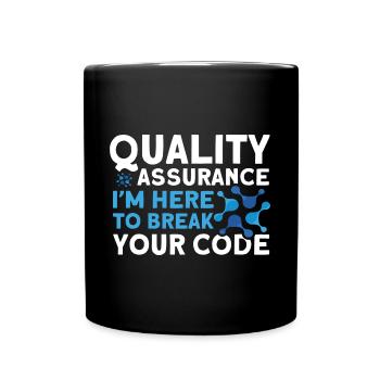 QA Ingenieur QA Tester Software Tester - Tasse einfarbig - Schwarz - Vorne