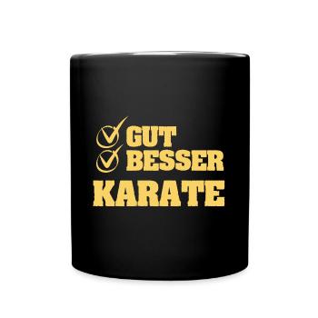 Gut Bessser Karate - Tasse einfarbig - Schwarz - Vorne