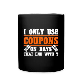 Coupon Shopper Discount Couponer Discount Sale - Full Colour Mug - black - Front