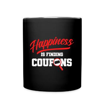 Coupon Shopper Discount Couponer Discount Sale - Full Colour Mug - black - Front