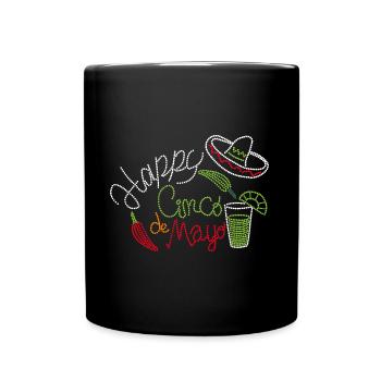 Cinco De Mayo Tequila Chili Fiesta Mexicaine - Mug uni - noir - Devant