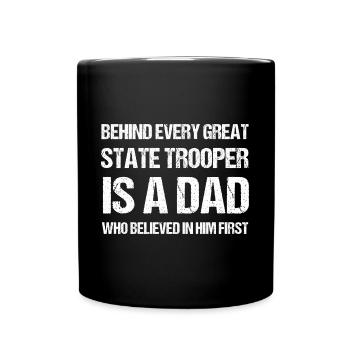 Papa Policier Du Service de Police Policier - Mug uni - noir - Devant