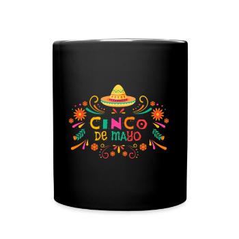 Sombrero Fiesta Joyeux Cinco De Mayo - Mug uni - noir - Devant