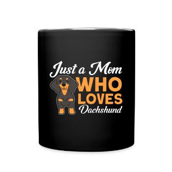 Dackel Dackel Dackel Mama Dackel Haustier - Tasse einfarbig - Schwarz - Vorne