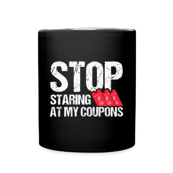 Coupon Shopper Discount Couponer Discount Sale - Full Colour Mug - black - Front