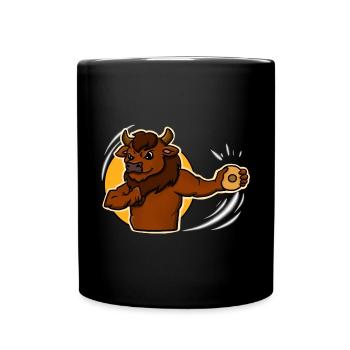 Discus Thrower Bison - Full Colour Mug - black - Front