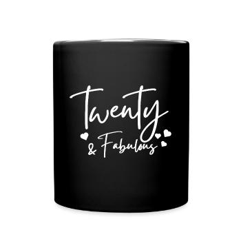 zwanzig fabelhaft - Tasse einfarbig - Schwarz - Vorne