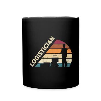 Logistics Logistician Silhouette - Full Colour Mug - black - Front