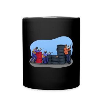 Paintball illustration - Full Colour Mug - black - Front