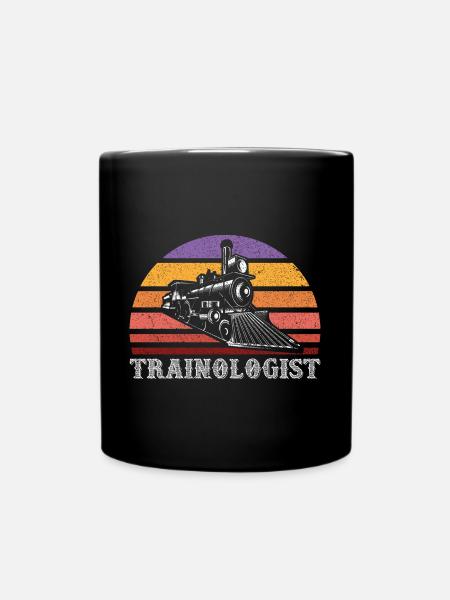 Zugführer Lokomotive - Tasse einfarbig - Schwarz