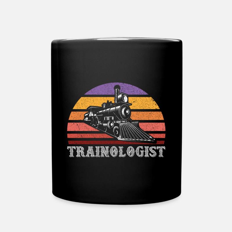 Zugführer Lokomotive - Tasse einfarbig - Schwarz