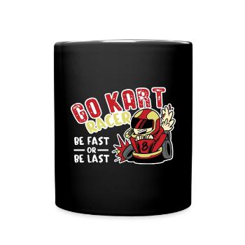 GO KART RACER SOYEZ RAPIDE OU SOYEZ DERNIER - Mug uni - noir - Devant