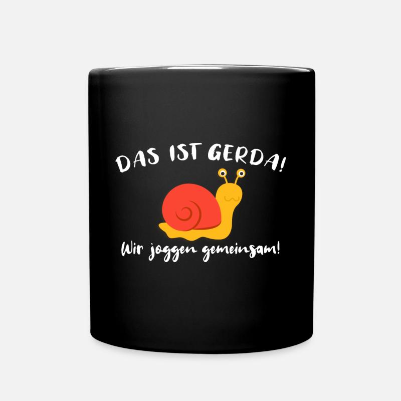 Das ist Gerda Wir joggen gemeinsam, Laufen, Rennen - Tasse einfarbig - Schwarz