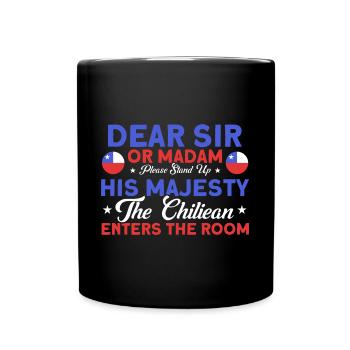 The Chiliean kicks a Chile souvenir - Full Colour Mug - black - Front