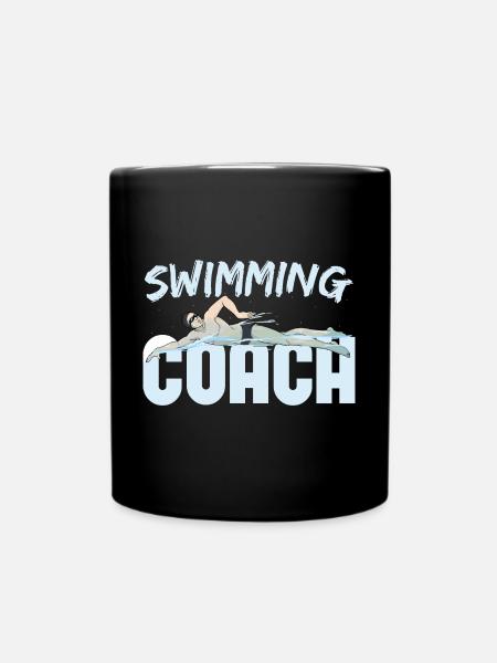 Swimming Coach Swim Coach - Full Colour Mug - black