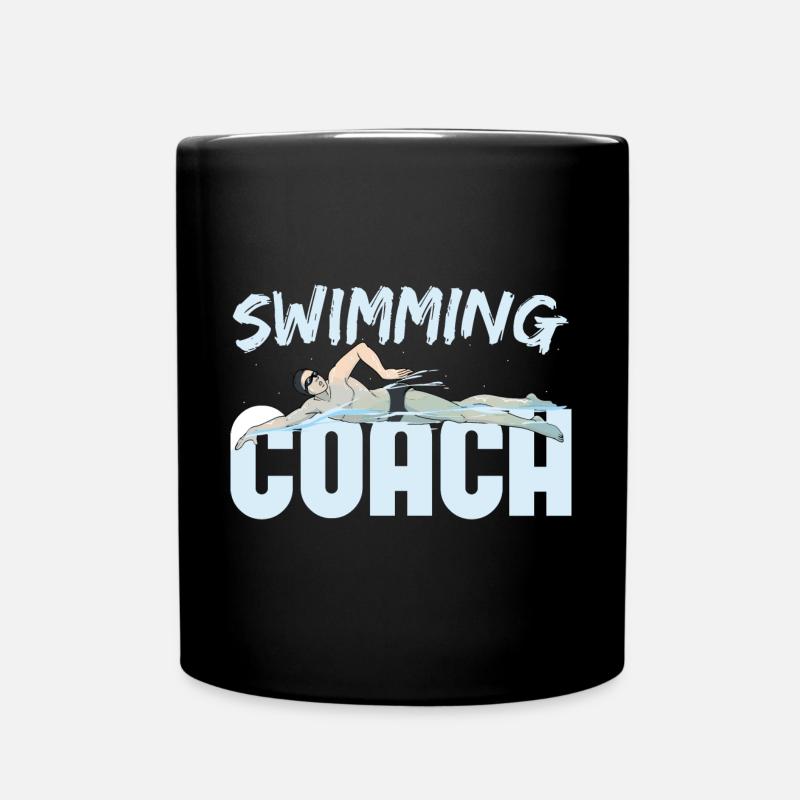 Swimming Coach Swim Coach - Full Colour Mug - black