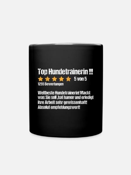 Hundetrainerin Bewertung Ausbildung Hundeschule - Tasse einfarbig - Schwarz