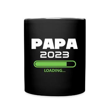 Papa 2023 Loading future dad 2023 - Full Colour Mug - black - Front
