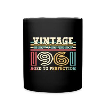 Septembre Né 1961 61ème anniversaire Cadeau - Mug uni - noir - Devant