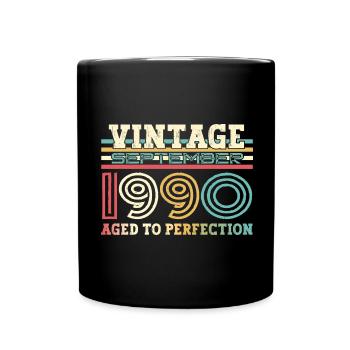 Septembre Né 1990 32ème anniversaire Cadeau - Mug uni - noir - Devant