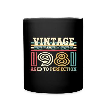 Septembre Né 1981 41ème anniversaire Cadeau - Mug uni - noir - Devant