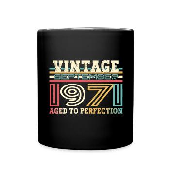 Septembre Né 1971 51ème anniversaire Cadeau - Mug uni - noir - Devant